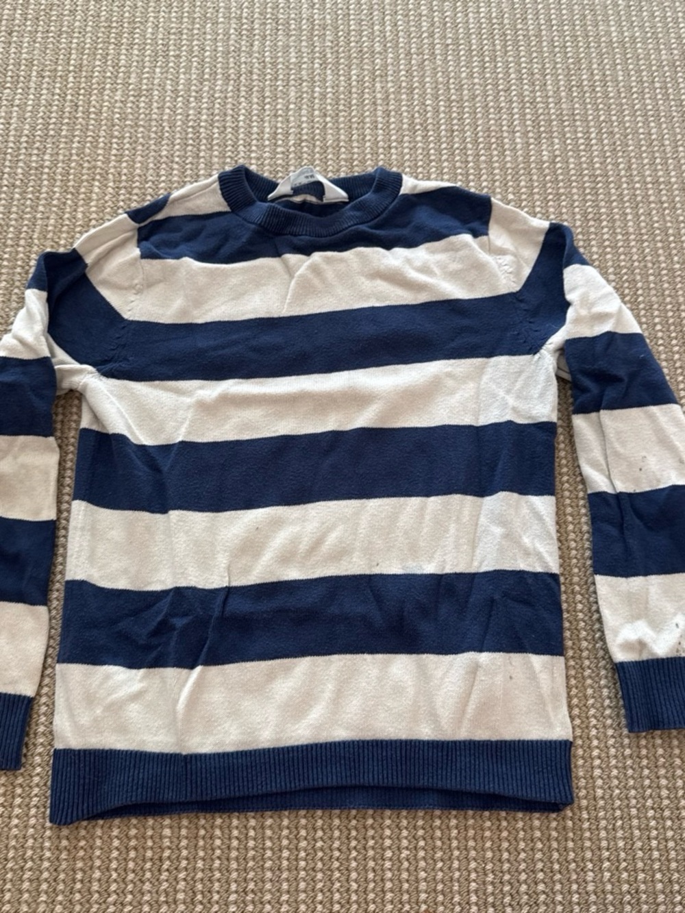 H&M Navy and White Striped Long-Sleeve Tee - Kids